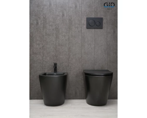 Унитаз приставной Gid TRS-269BM 62214Y черный матовый 56x36.5x42