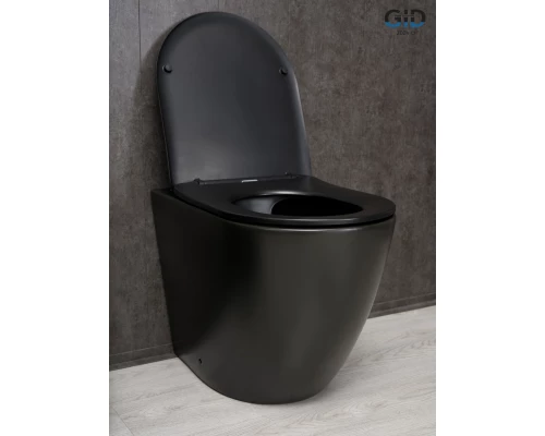 Унитаз приставной Gid TRS-269BM 62214Y черный матовый 56x36.5x42