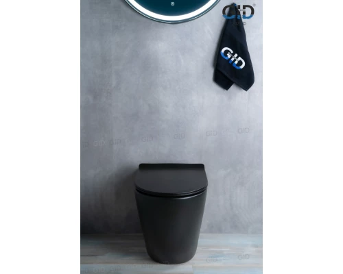 Унитаз приставной Gid TRS-269BM 62214Y черный матовый 56x36.5x42