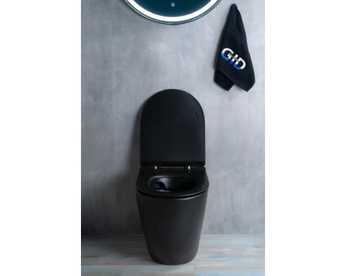 Унитаз приставной Gid TRS-269BM 62214Y черный матовый 56x36.5x42