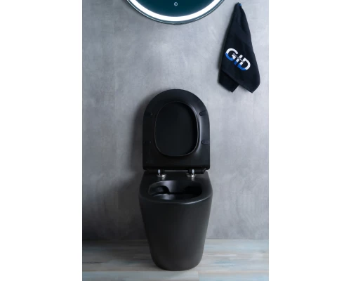 Унитаз приставной Gid TRS-269BM 62214Y черный матовый 56x36.5x42