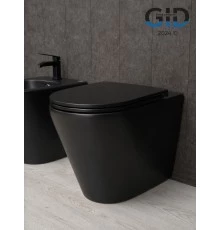 Унитаз приставной Gid TRS-263BM 62212Y черный матовый 56x36x41