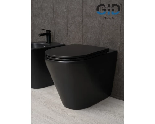 Унитаз приставной Gid TRS-263BM 62212Y черный матовый 56x36x41