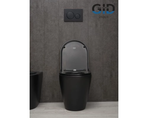 Унитаз приставной Gid TRS-263BM 62212Y черный матовый 56x36x41