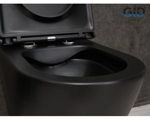 Унитаз приставной Gid TRS-263BM 62212Y черный матовый 56x36x41