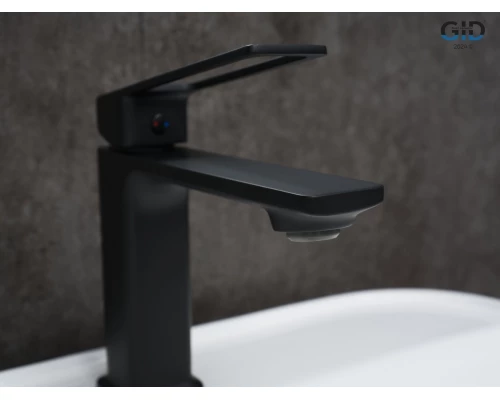 Смеситель для раковины Gid Niagara L057-BM-K L057BMK черный матовый