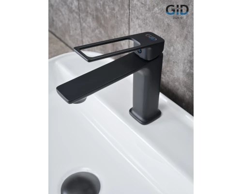 Смеситель для раковины Gid Niagara L057-BM-K L057BMK черный матовый