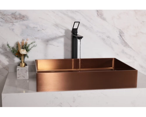 Смеситель высокий для раковины Gid Niagara L057-BM-D L057BMD черный матовый