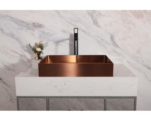 Смеситель высокий для раковины Gid Niagara L057-BM-D L057BMD черный матовый