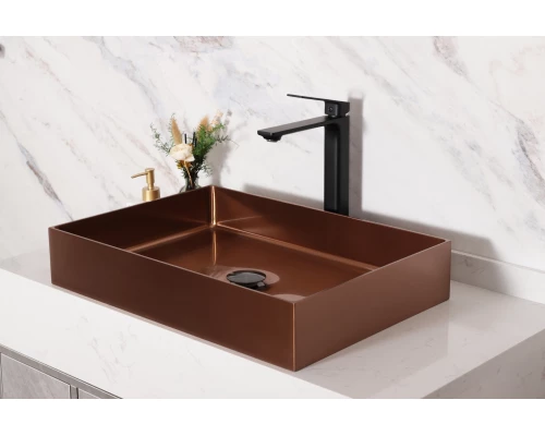 Смеситель высокий для раковины Gid Niagara L057-BM-D L057BMD черный матовый