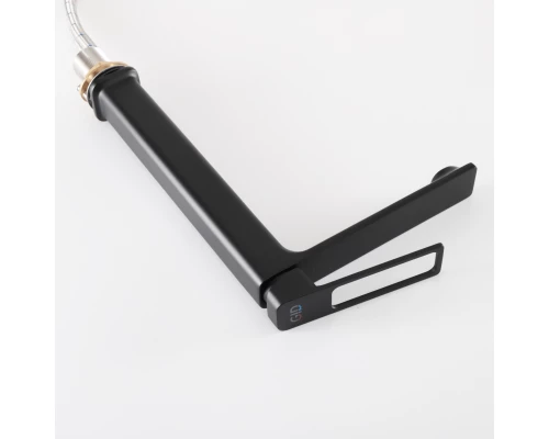 Смеситель высокий для раковины Gid Niagara L057-BM-D L057BMD черный матовый