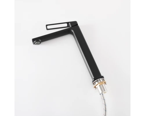 Смеситель высокий для раковины Gid Niagara L057-BM-D L057BMD черный матовый