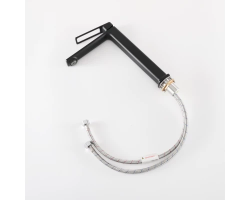 Смеситель высокий для раковины Gid Niagara L057-BM-D L057BMD черный матовый