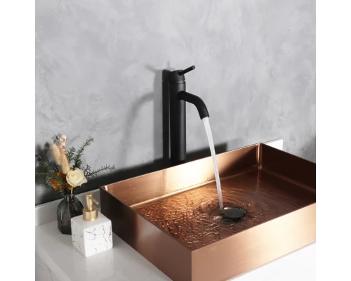 Смеситель высокий для раковины Gid Inga SS096-BM-D SS096BMD черный матовый