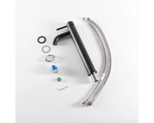 Смеситель высокий для раковины Gid Inga SS096-BM-D SS096BMD черный матовый