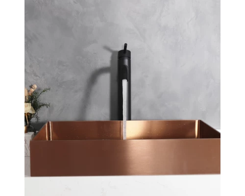 Смеситель высокий для раковины Gid Inga SS096-BM-D SS096BMD черный матовый