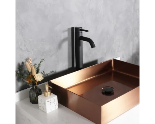 Смеситель высокий для раковины Gid Inga SS096-BM-D SS096BMD черный матовый