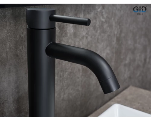 Смеситель высокий для раковины Gid Inga SS096-BM-D SS096BMD черный матовый