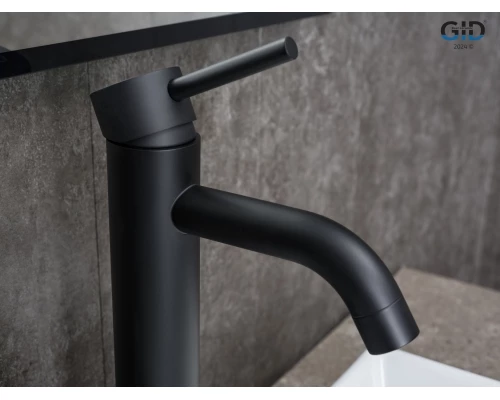 Смеситель высокий для раковины Gid Inga SS096-BM-D SS096BMD черный матовый