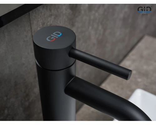 Смеситель высокий для раковины Gid Inga SS096-BM-D SS096BMD черный матовый
