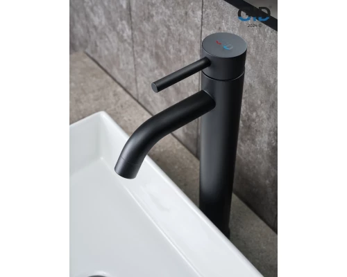 Смеситель высокий для раковины Gid Inga SS096-BM-D SS096BMD черный матовый
