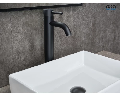 Смеситель высокий для раковины Gid Inga SS096-BM-D SS096BMD черный матовый