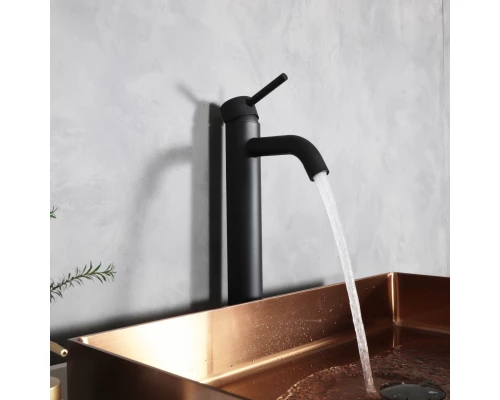 Смеситель высокий для раковины Gid Inga SS096-BM-D SS096BMD черный матовый