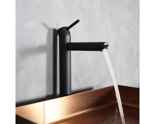 Смеситель высокий для раковины Gid Berlin SS080-BM-D SS080BMD черный матовый