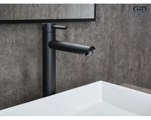 Смеситель высокий для раковины Gid Berlin SS080-BM-D SS080BMD черный матовый