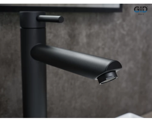 Смеситель высокий для раковины Gid Berlin SS080-BM-D SS080BMD черный матовый