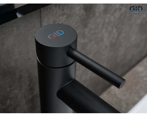 Смеситель высокий для раковины Gid Berlin SS080-BM-D SS080BMD черный матовый