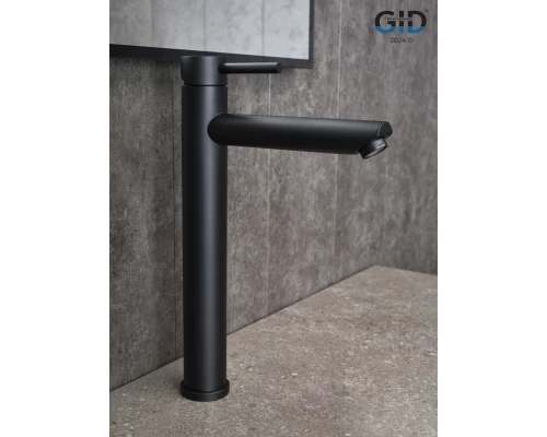 Смеситель высокий для раковины Gid Berlin SS080-BM-D SS080BMD черный матовый