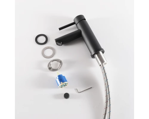 Смеситель для раковины Gid Berlin SS080-BM-K SS080BMK черный матовый