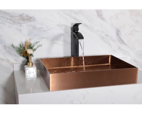 Смеситель высокий для раковины Gid Victoria L120-BM-D L120BMD черный матовый