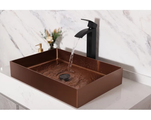 Смеситель высокий для раковины Gid Victoria L120-BM-D L120BMD черный матовый