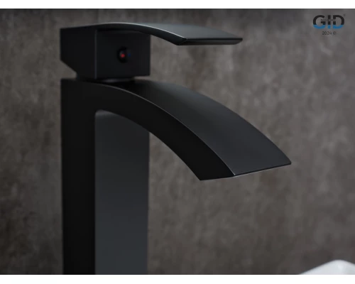 Смеситель высокий для раковины Gid Victoria L120-BM-D L120BMD черный матовый