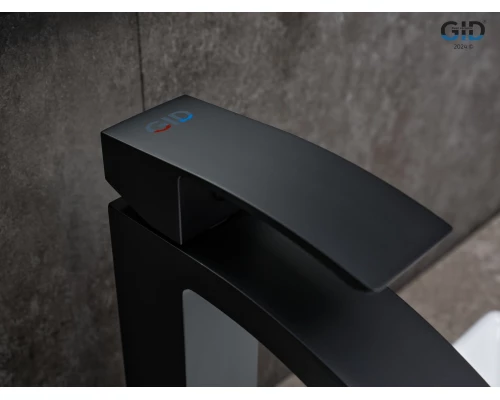 Смеситель высокий для раковины Gid Victoria L120-BM-D L120BMD черный матовый