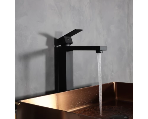 Смеситель высокий для раковины Gid Anchel SS979-BM-D SS979BMD черный матовый