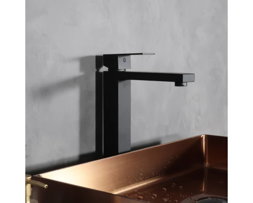 Смеситель высокий для раковины Gid Anchel SS979-BM-D SS979BMD черный матовый