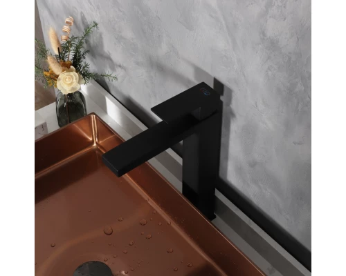 Смеситель высокий для раковины Gid Anchel SS979-BM-D SS979BMD черный матовый