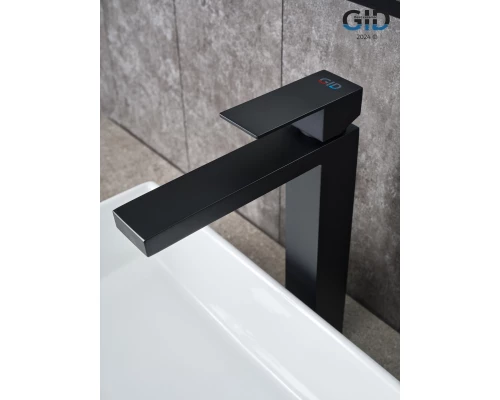 Смеситель высокий для раковины Gid Anchel SS979-BM-D SS979BMD черный матовый