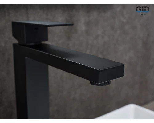 Смеситель высокий для раковины Gid Anchel SS979-BM-D SS979BMD черный матовый