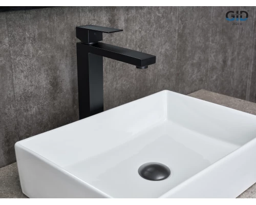 Смеситель высокий для раковины Gid Anchel SS979-BM-D SS979BMD черный матовый