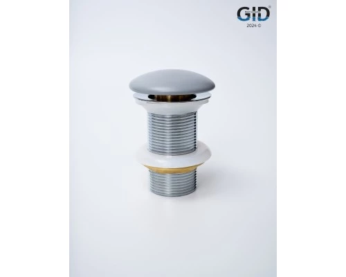 Донный клапан Gid без перелива  Gmh100 74401K серый матовый 7x7x10