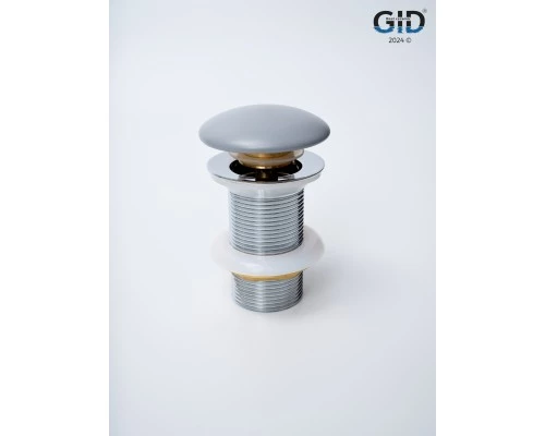 Донный клапан Gid без перелива  Gmh100 74401K серый матовый 7x7x10