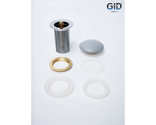 Донный клапан Gid без перелива  Gmh100 74401K серый матовый 7x7x10