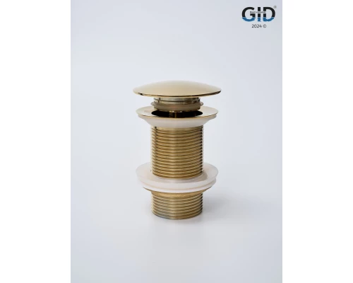 Донный клапан Gid без перелива G100 73301K золото 7x7x10