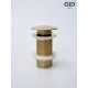 Донный клапан Gid без перелива G100 73301K золото 7x7x10