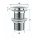 Донный клапан Gid без перелива G100 73301K золото 7x7x10