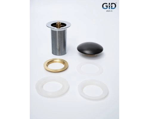 Донный клапан Gid без перелива Blm100 74402K черный матовый 7x7x10